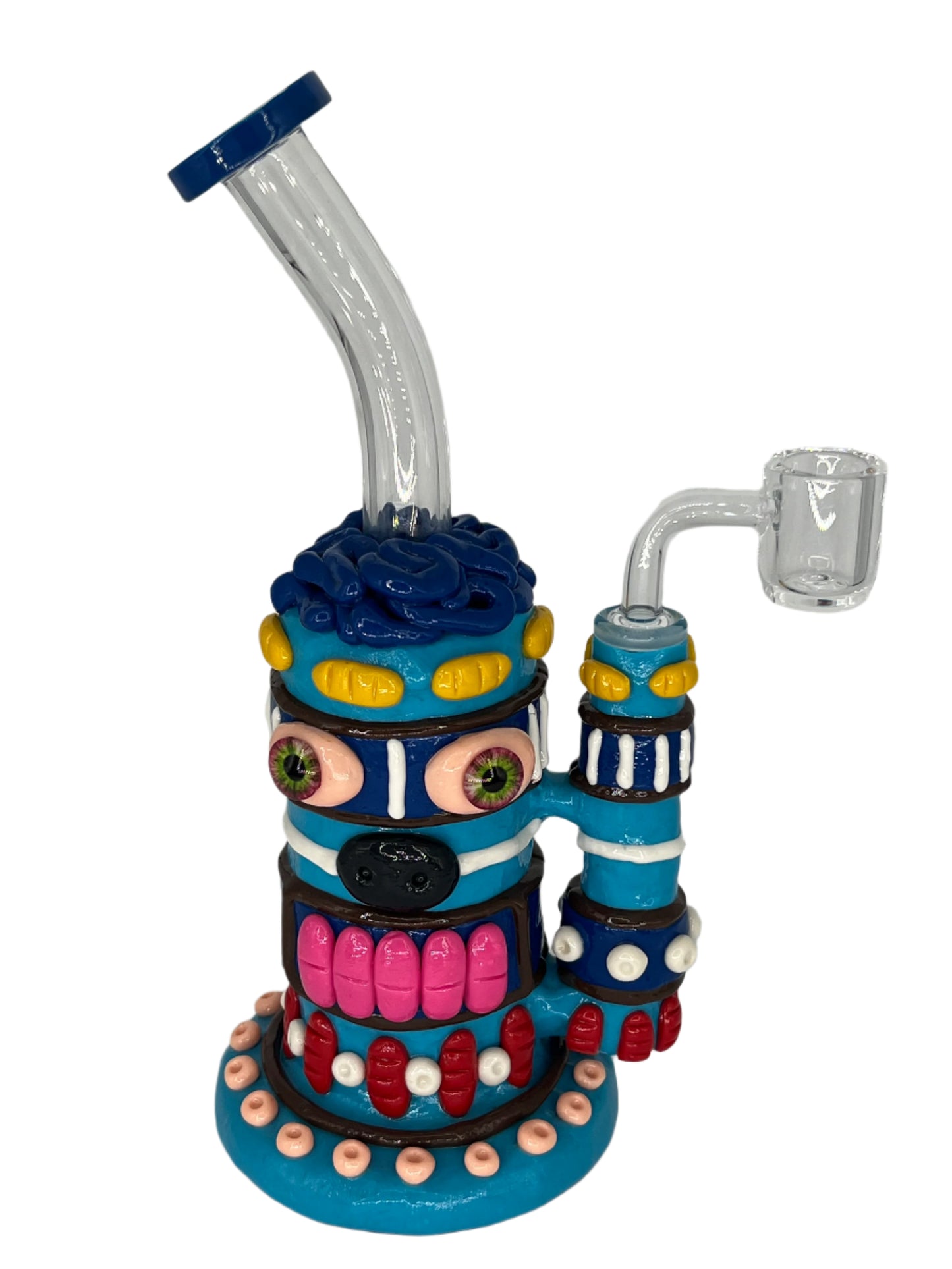 Neon Tiki 3D Painted Water Pipe