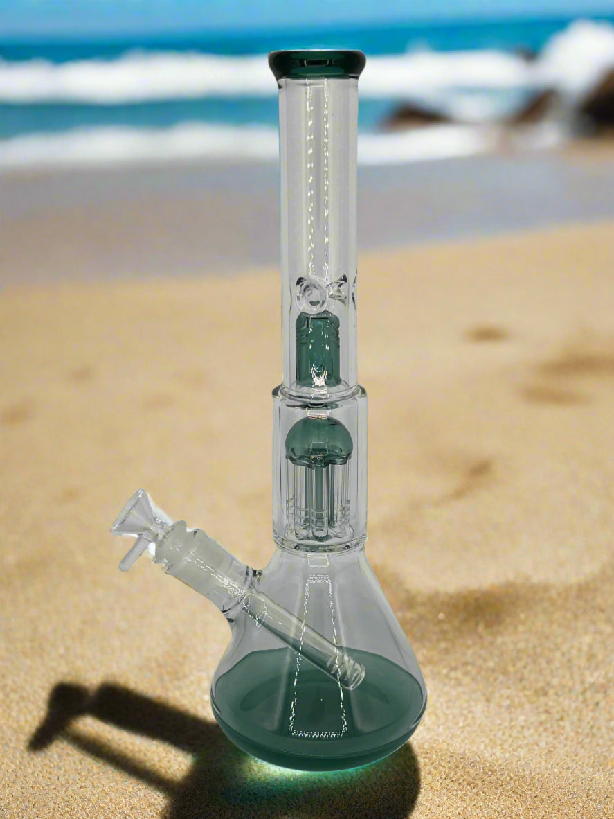 14" Beaker Bong with 8 Arm Tree Perc