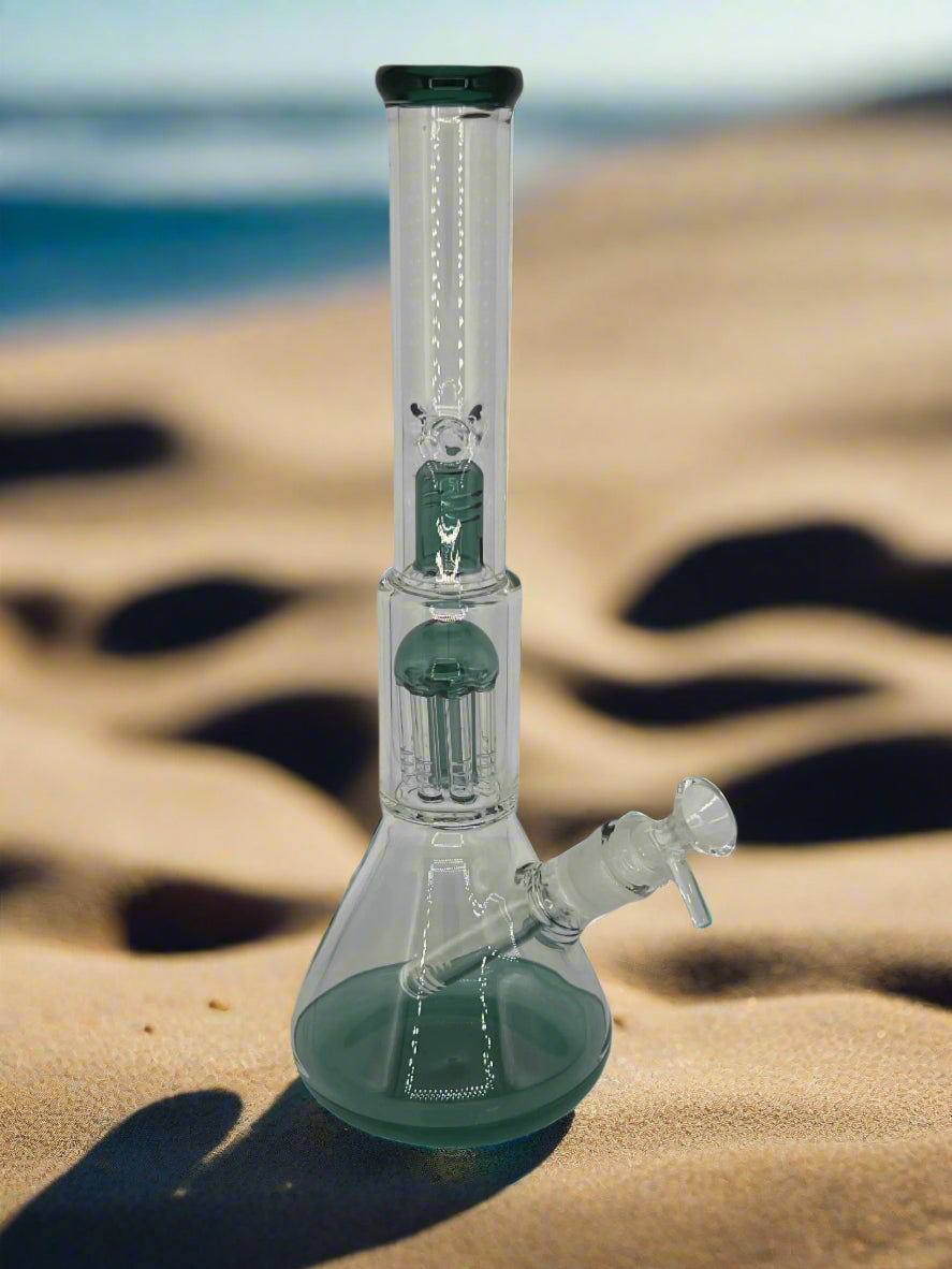 14" Beaker Bong with 8 Arm Tree Perc