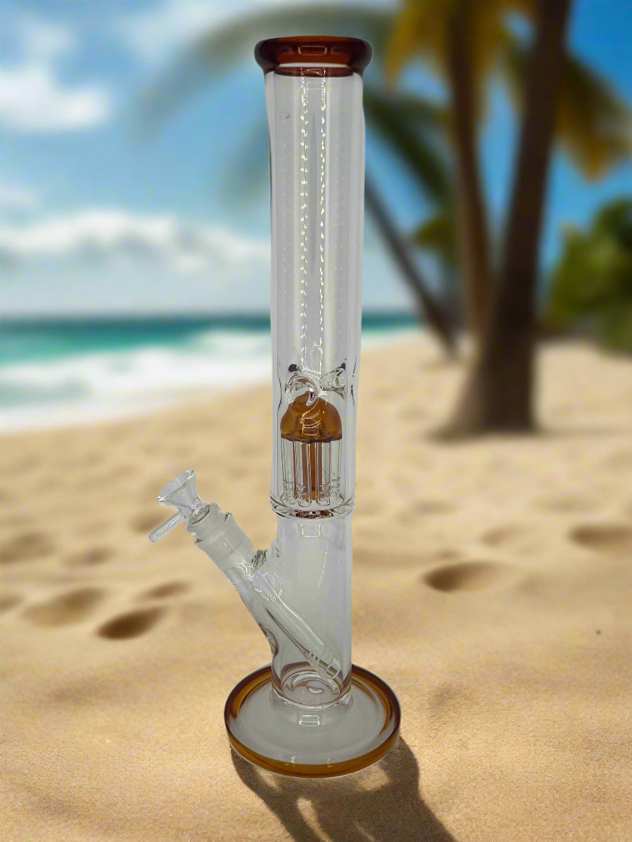 16" Straight Tube Bong with Tree Perc