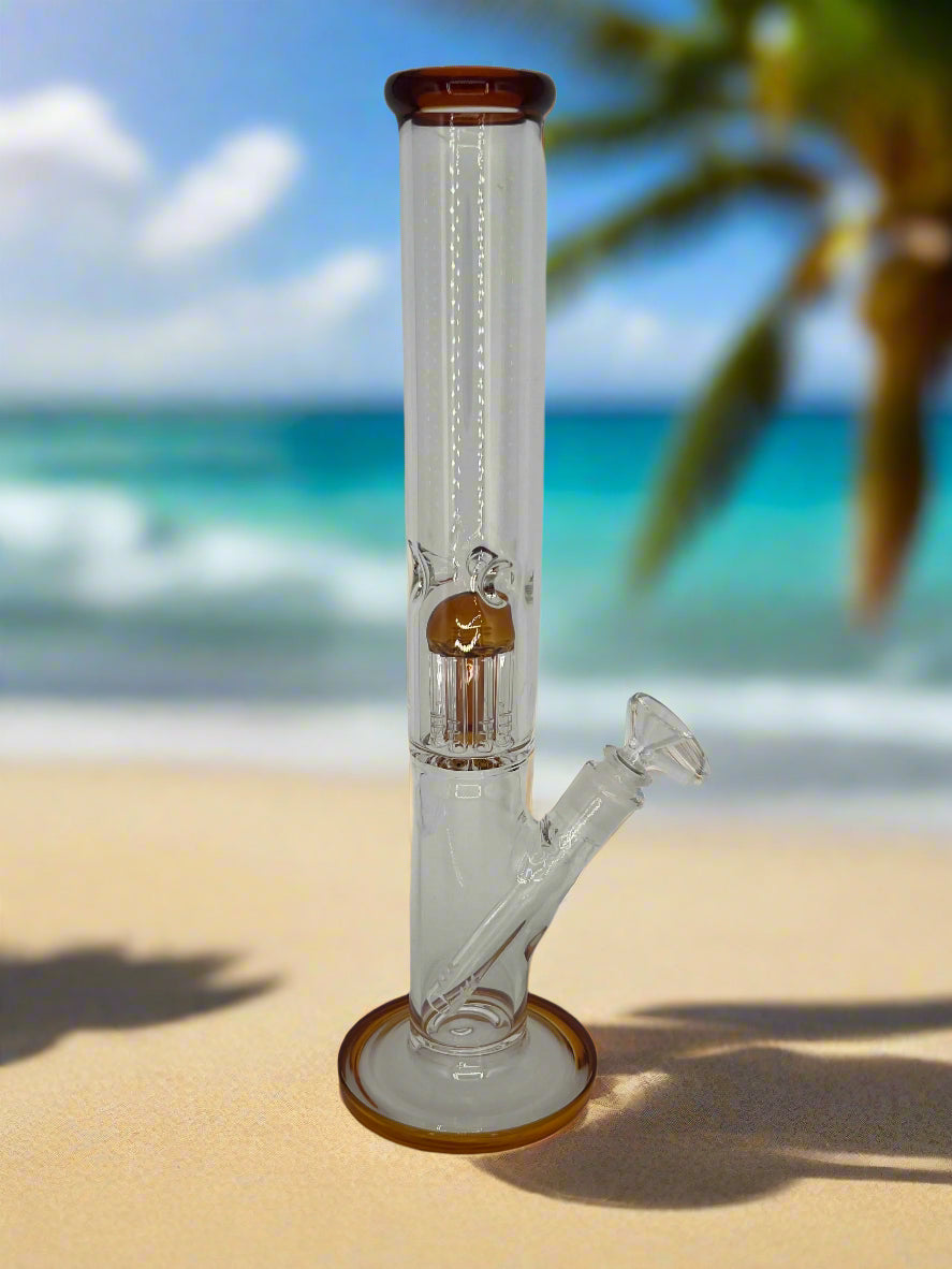 16" Straight Tube Bong with Tree Perc