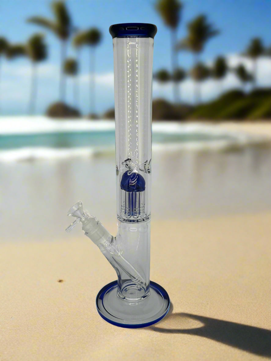 16" Straight Tube Bong with Tree Perc