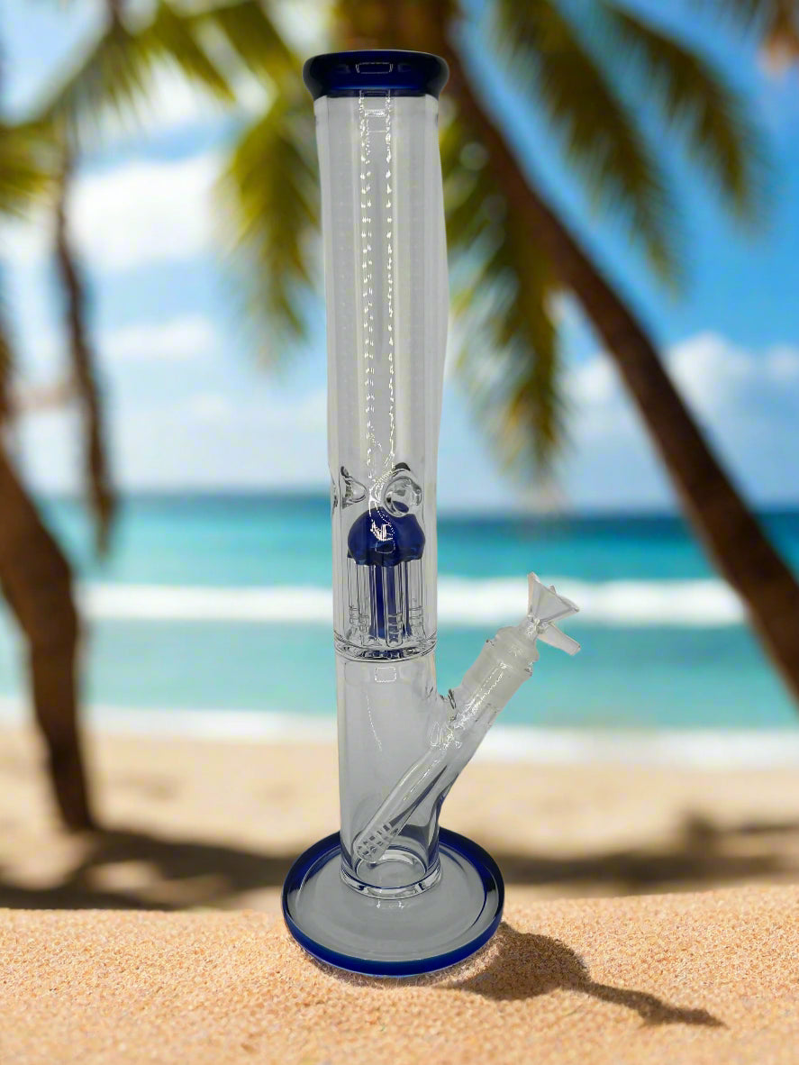16" Straight Tube Bong with Tree Perc