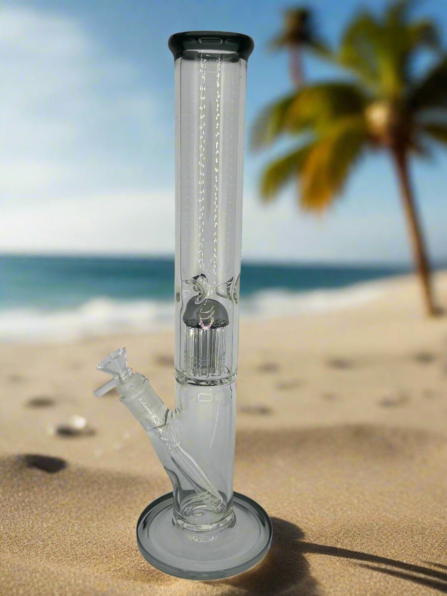 16" Straight Tube Bong with Tree Perc