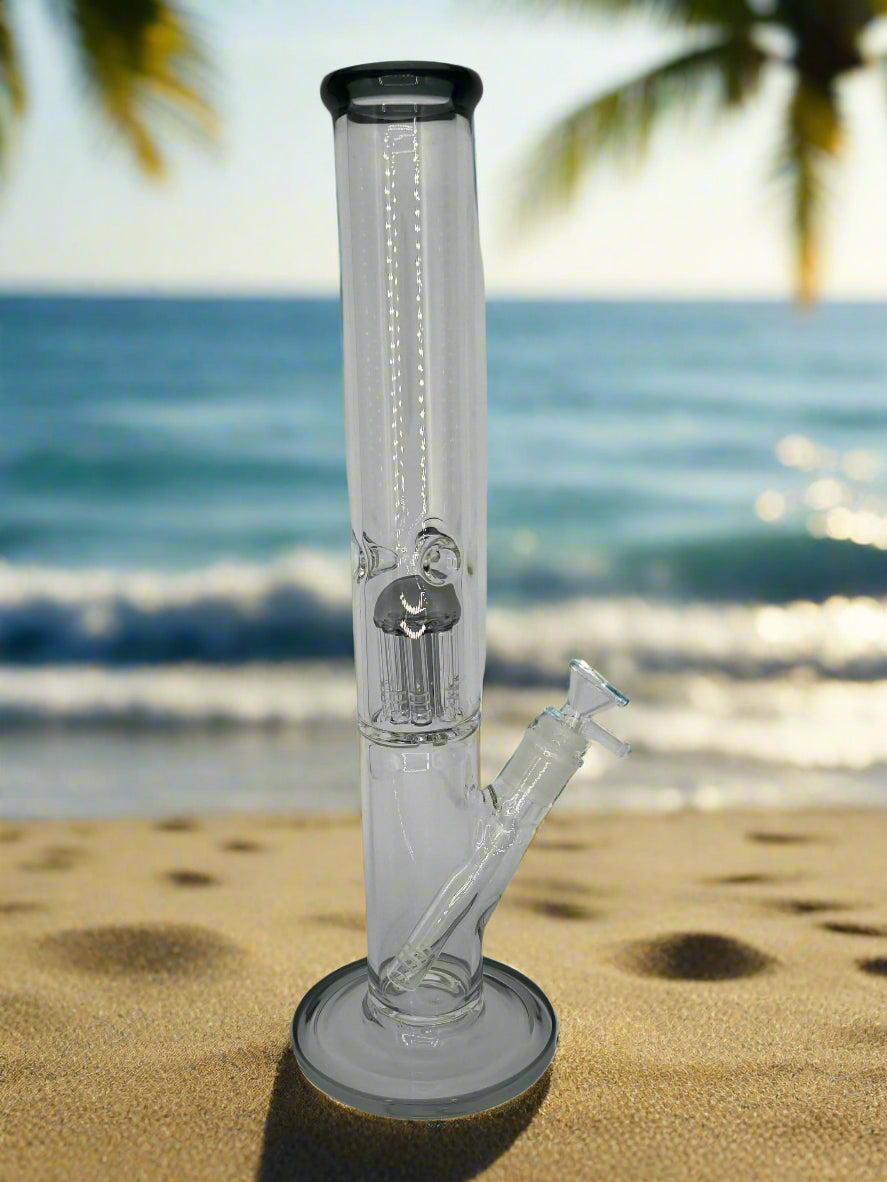16" Straight Tube Bong with Tree Perc