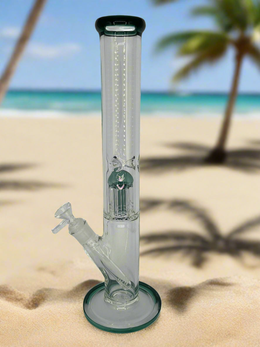 16" Straight Tube Bong with Tree Perc