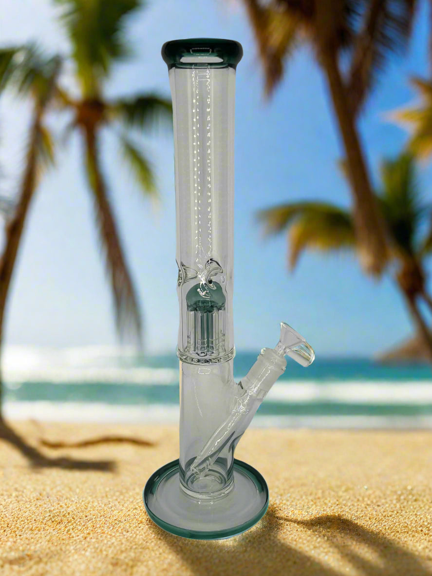 16" Straight Tube Bong with Tree Perc