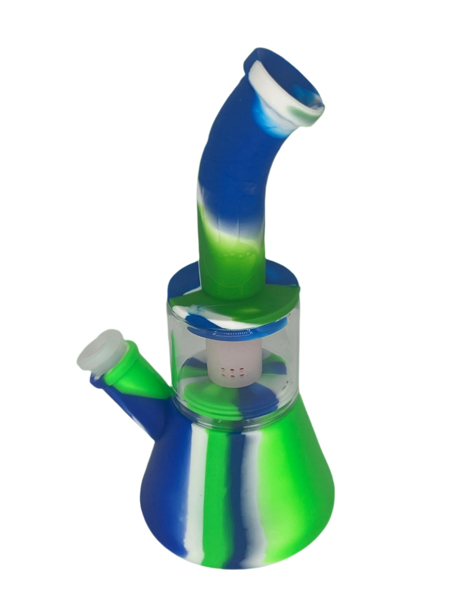 9" Silicone Perc & Glass Hybrid Bong