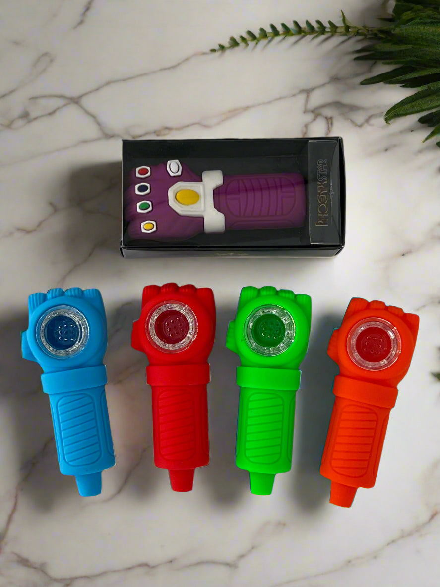 4" Silicone Avengers Thanos Infinity Gauntlet Hand Pipe