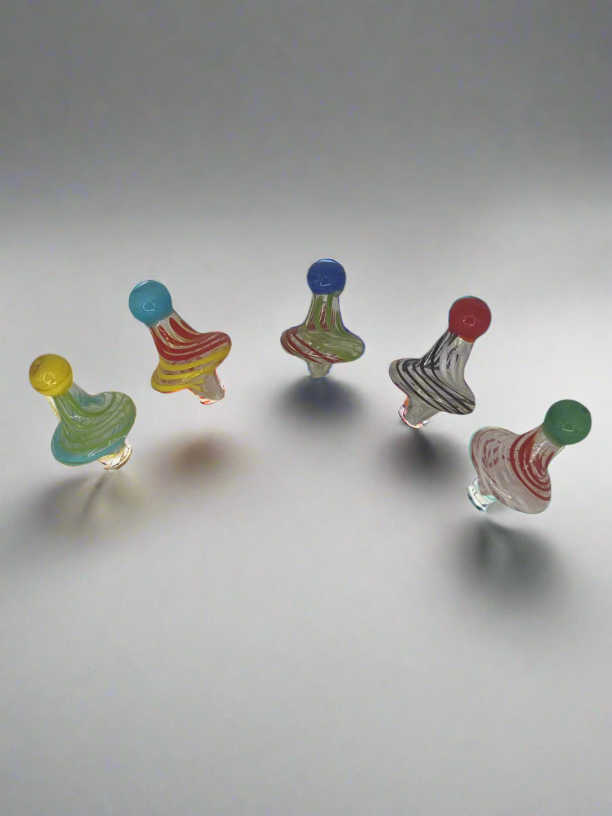 Handmade Swirly Glass Carb Cap for Dab Rigs