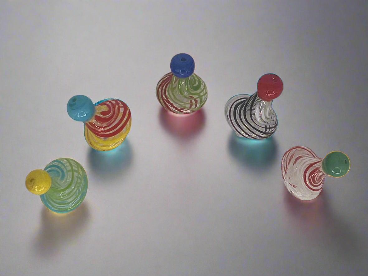 Handmade Swirly Glass Carb Cap for Dab Rigs