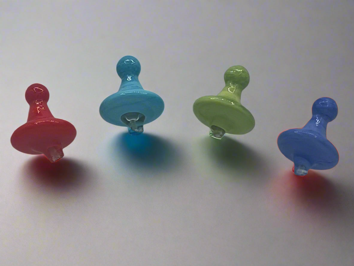 Handmade Solid Color Glass Carb Cap for Dab Rigs
