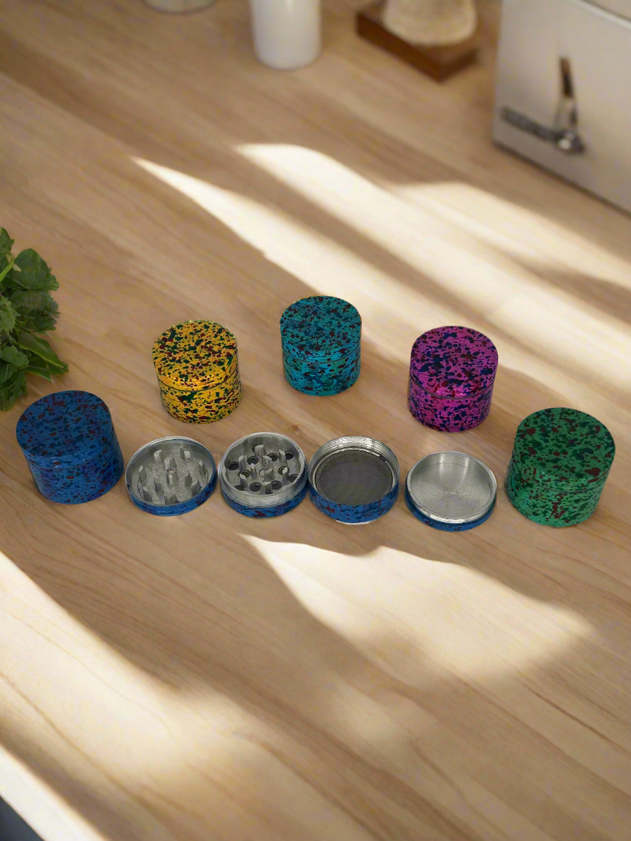 4-Part 4mm Speckled Colored Grinder