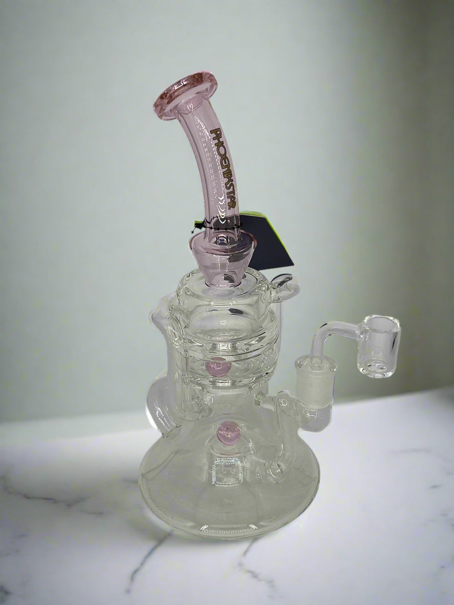 New Recycler Glass Dab Rig with Rotatable Ball