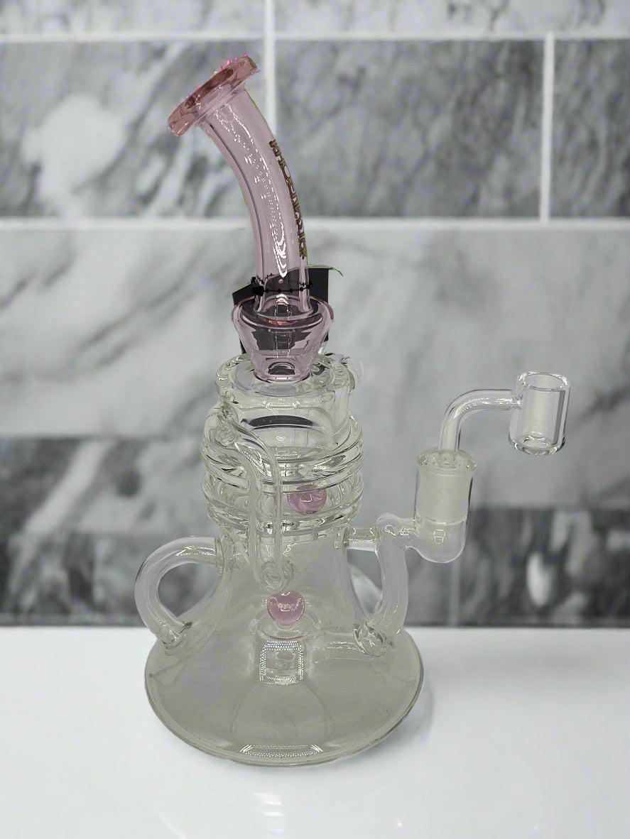 New Recycler Glass Dab Rig with Rotatable Ball