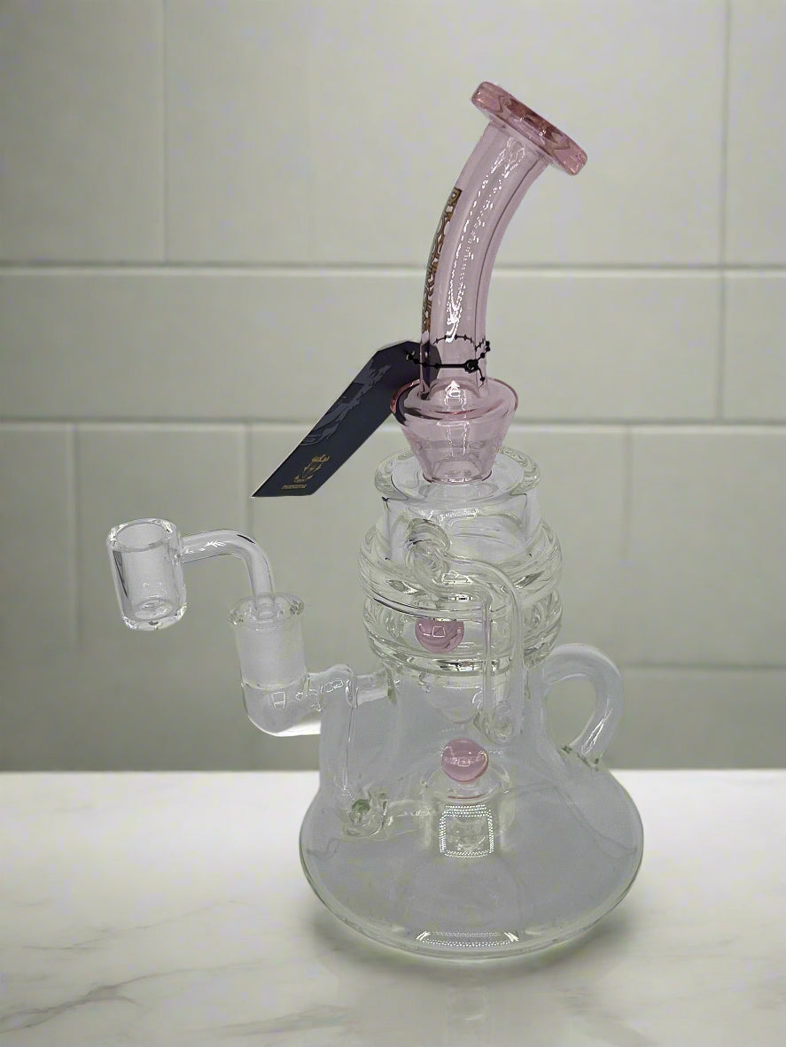 New Recycler Glass Dab Rig with Rotatable Ball