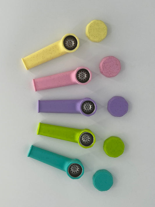 Silicone Hand Pipe with Lid