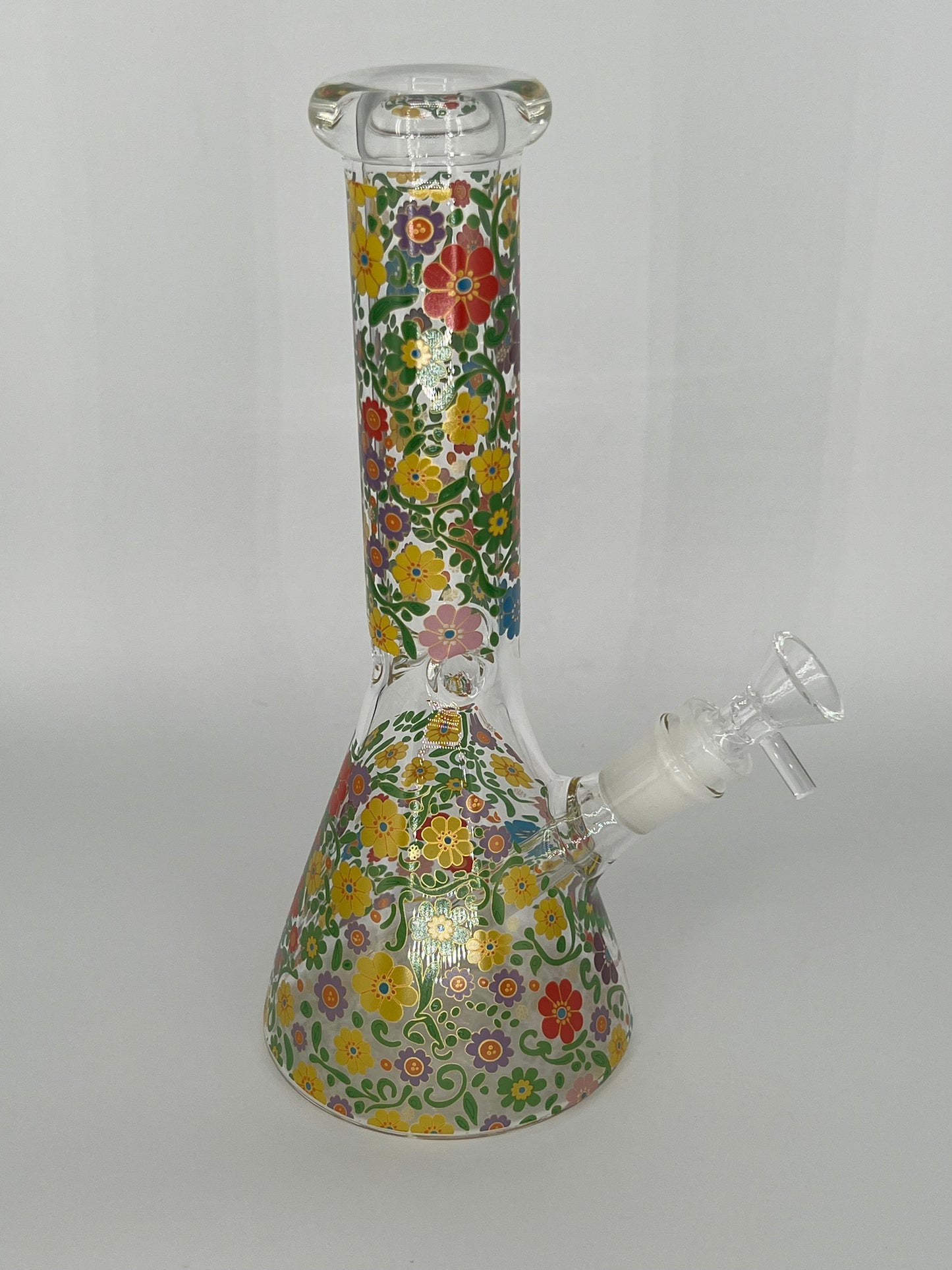Flower Decal Beaker Bong