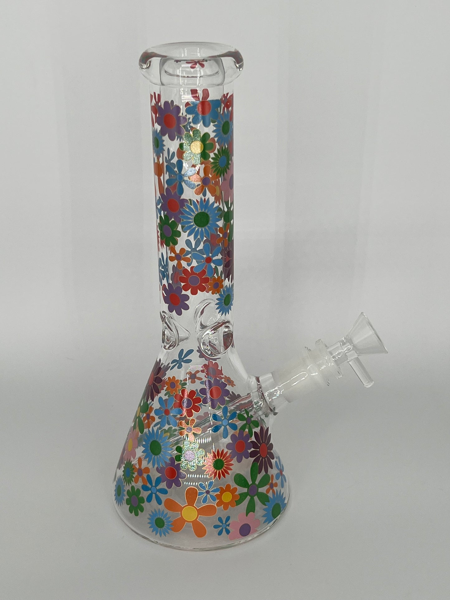 Flower Decal Beaker Bong
