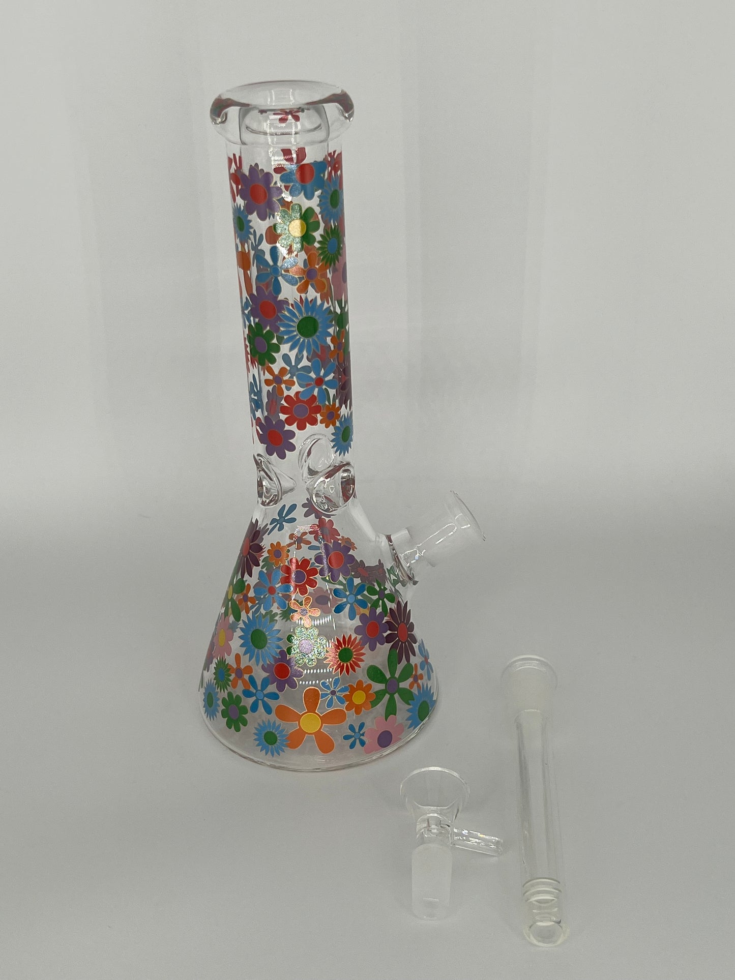 Flower Decal Beaker Bong