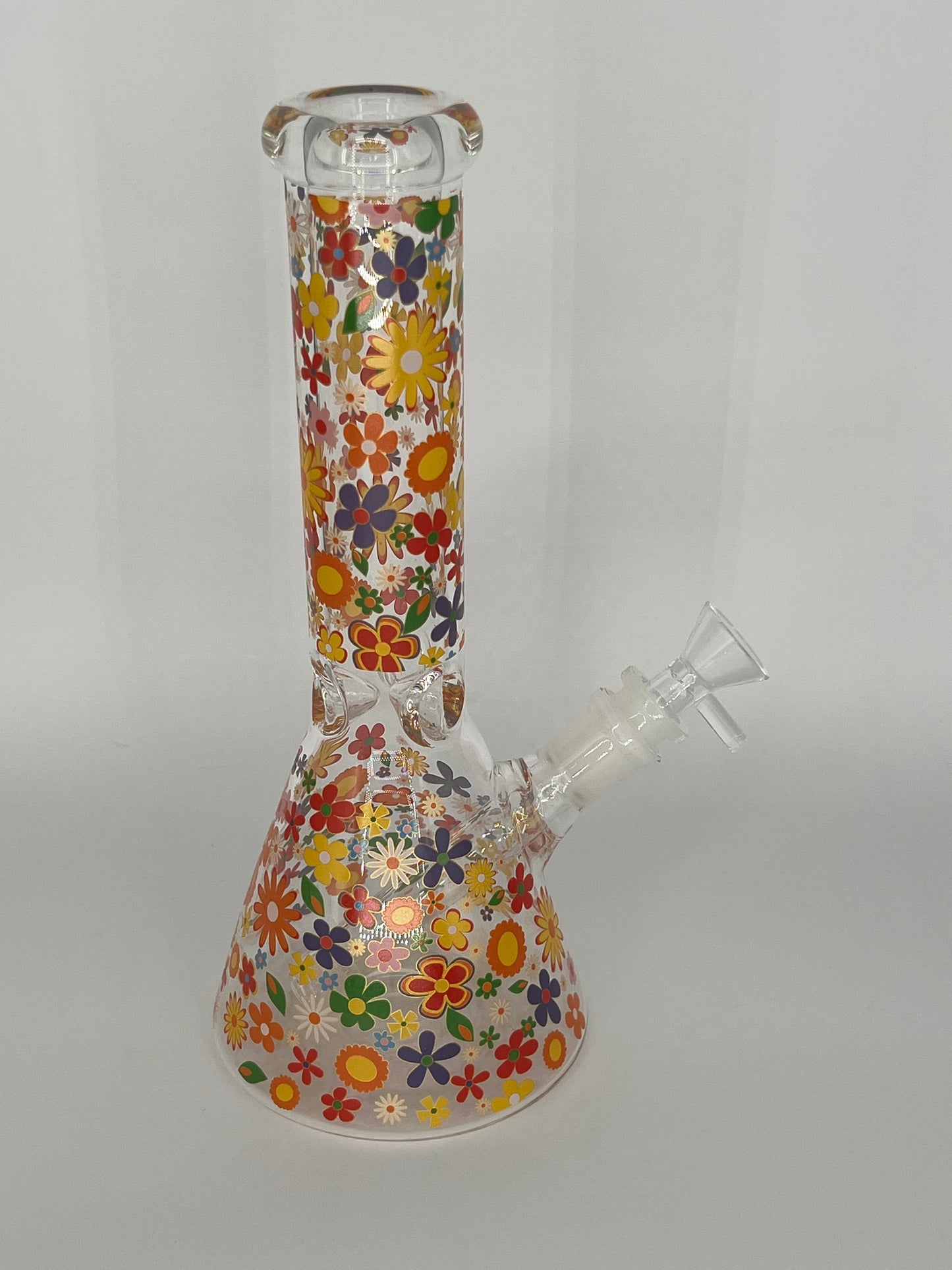 Flower Decal Beaker Bong