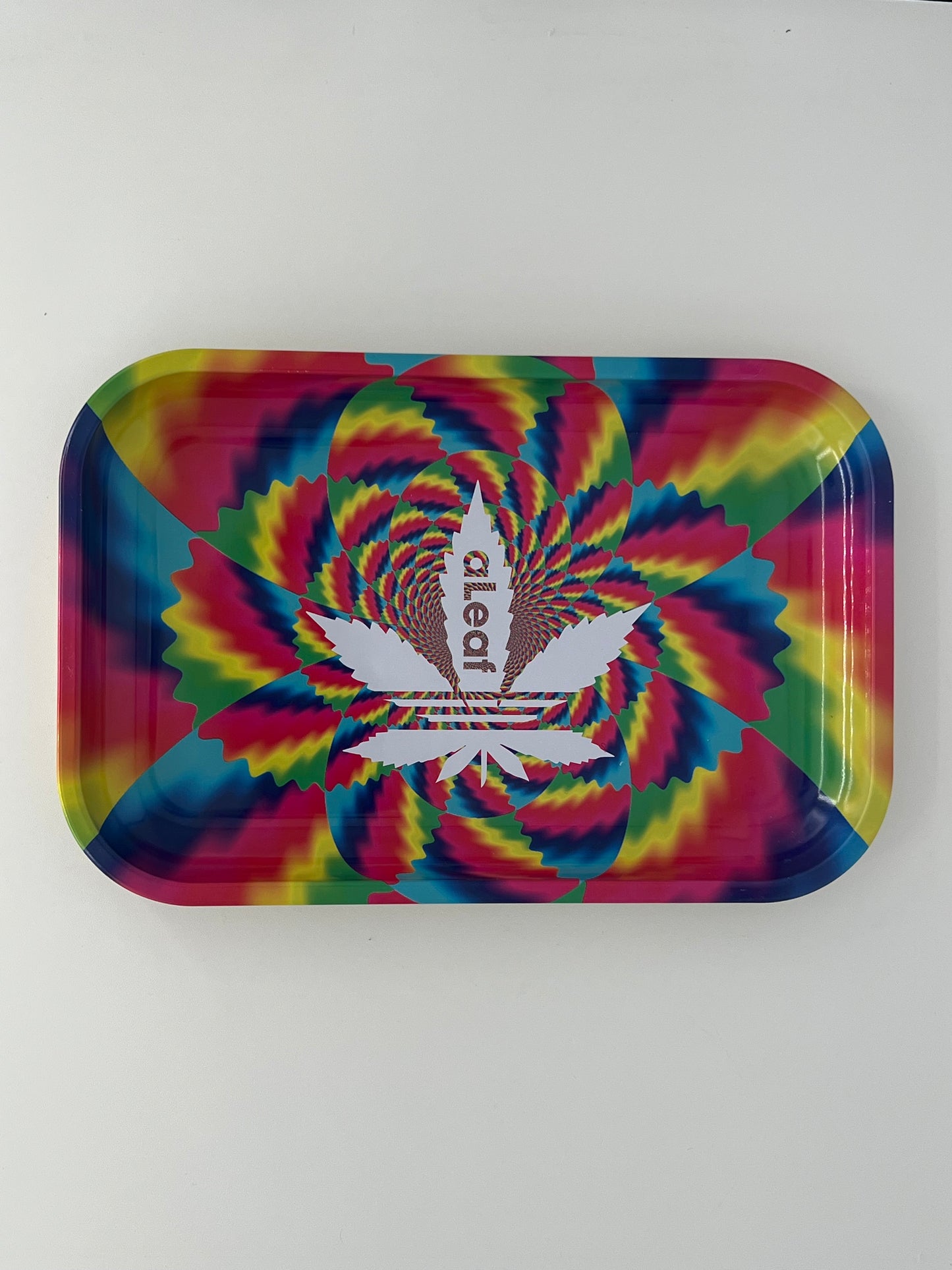 aLeaf Tie-Dye Metal Rolling Tray with Magnetic Cover