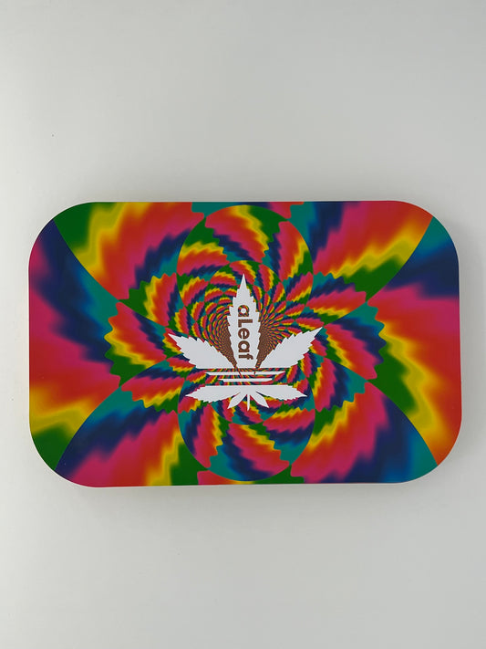 aLeaf Tie-Dye Metal Rolling Tray with Magnetic Cover