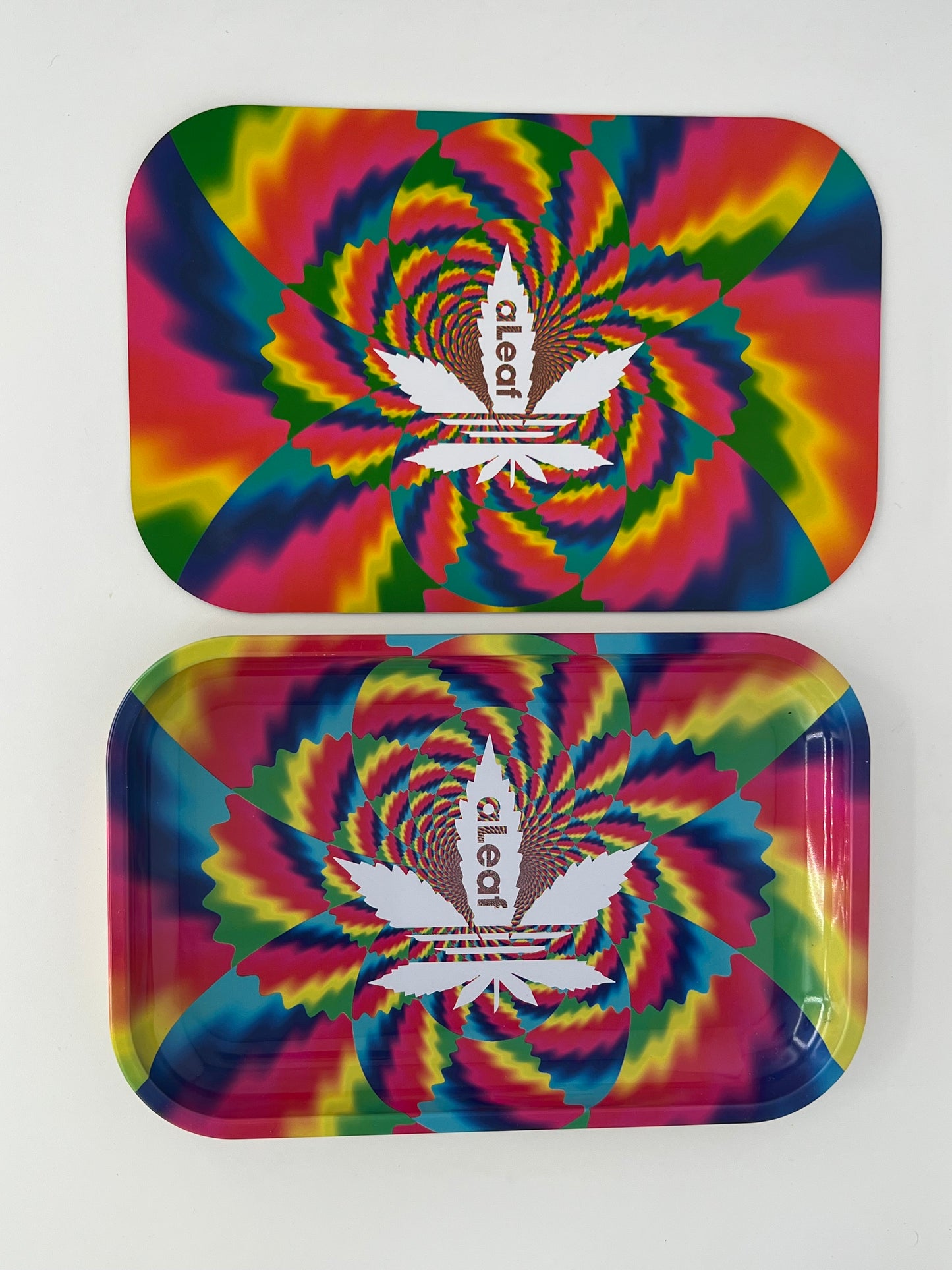 aLeaf Tie-Dye Metal Rolling Tray with Magnetic Cover