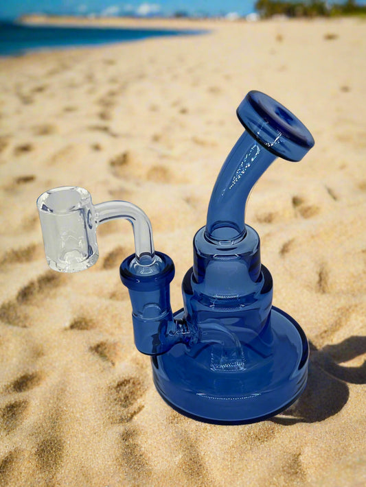 5.4-Inch Mini Dab Rig with Quartz Banger & Insert Perc