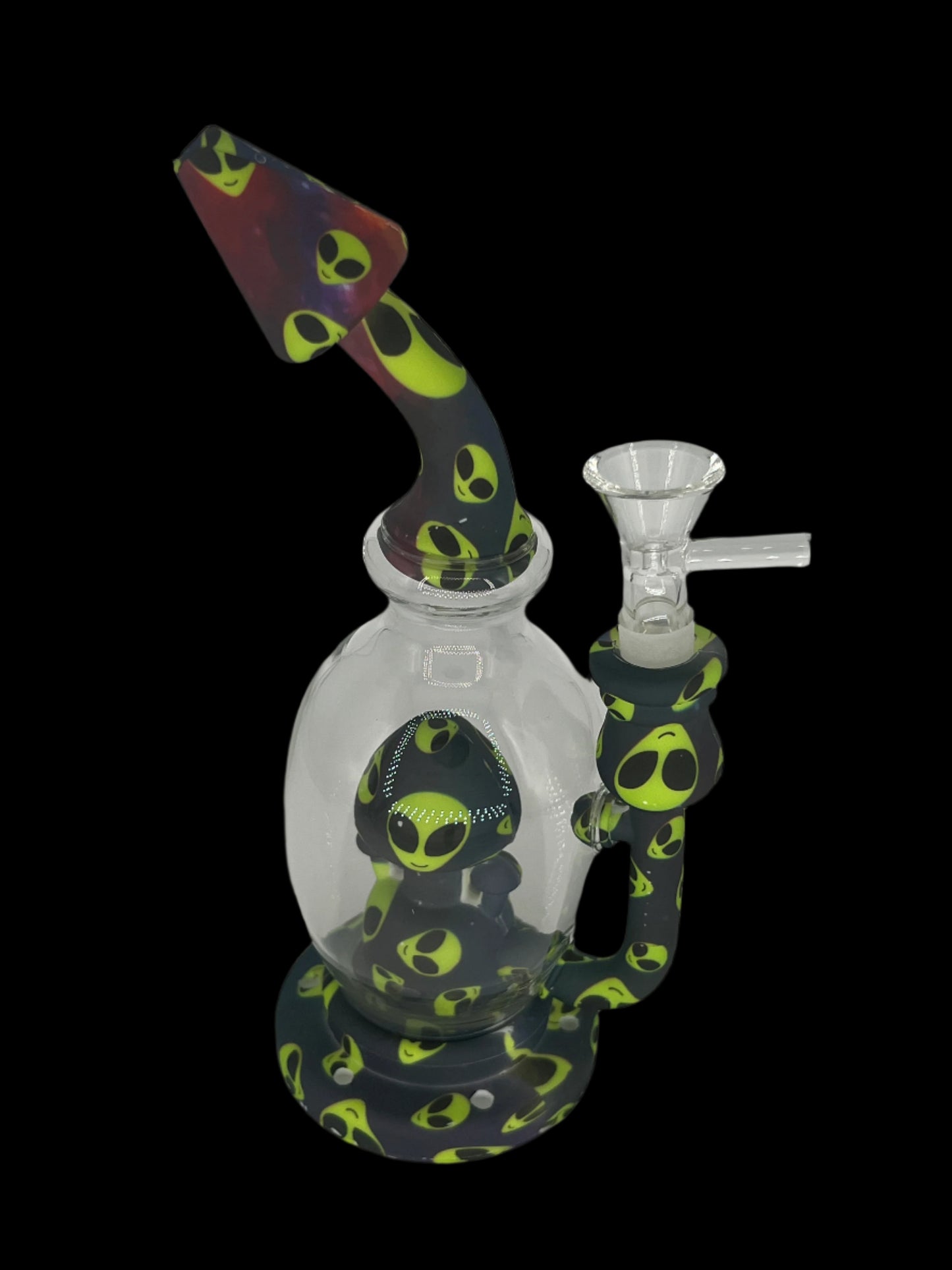 8" Silicone and Glass Shroom Bong – Durable & Smooth-Hitting