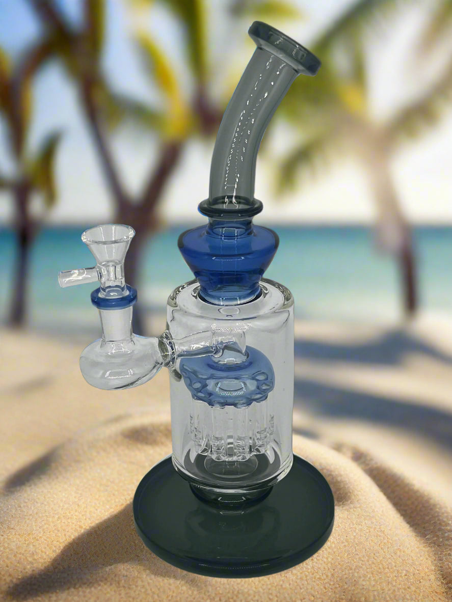 11" Glass Jellyfish Perc Bong – Multi-Color